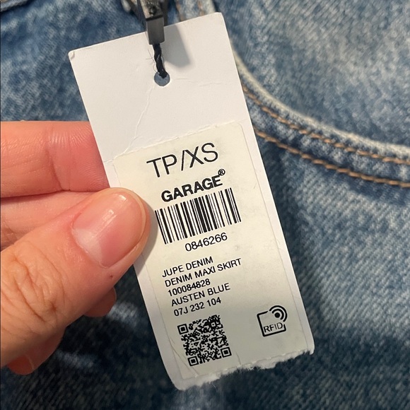 Garage Long Denim Maxi Skirt - Picture 7 of 13